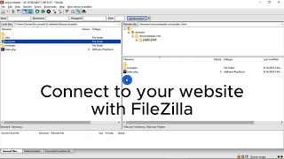 PHP and MySQL Part 3  Create a FileZilla connection to your website [upl. by Aed481]