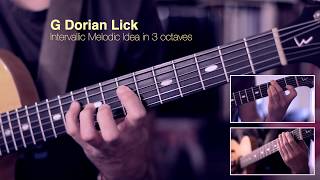 G Dorian Lick Intervallic Melodic Idea in 3 octaves [upl. by Ylagam]