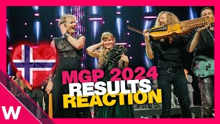 🇳🇴 Gåte wins Melodi Grand Prix 2024 by six points over KEiiNO REACTION [upl. by Nostaw472]