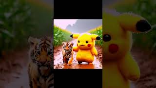 Pikachu and Tiger friendship😊😍 [upl. by Theodosia]