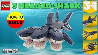 3Headed Shark LEGO 31088 Digital Build [upl. by Zeuqcaj]