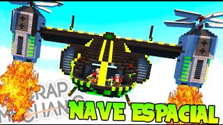 SUPER NAVE ESPACIAL EN SCRAP MECHANIC COMO MOLA  NAVE ESPACIAL OVNI EN SCRAP MECHANIC Makiman [upl. by Sanalda]