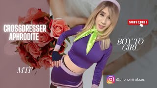 Male to Female Transformation  Transwoman modeling a Bodycon Dress  Daphne Blake [upl. by Eadwina]