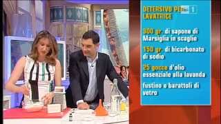 Autoproduzione detersivi per bucato a mano e lavatrice Lucia Cuffaro Unomattina in Famiglia Rai 1 [upl. by Suh]