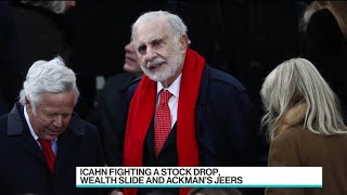 Can Carl Icahn Fight Off a Stock Drop and Ackmans Jeers [upl. by Artenehs75]