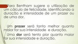 Utilitarismo e o consequencialismo ético em Bentham e Mill [upl. by Hubing]