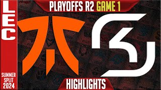 FNC vs SK Highlights Game 1  LEC Playoffs Upper Round 2 Summer 2024  Fnatic vs SK Gaming G1 [upl. by Faustena92]