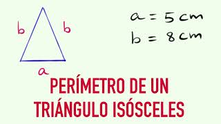 Cómo calcular el perímetro de un triángulo isósceles [upl. by Aitnahc]