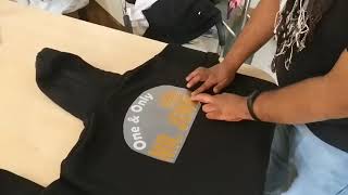 Hoodie printing with laser Ghost white toner printer [upl. by Mihe264]