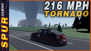 Twisted Tornado Terror  Hit by a 216 MPH Tornado in Roblox [upl. by Ainadi65]