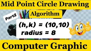 MidPoint Circle Algorithm Numerical Part2 Computer Graphics csit bca bit nepali [upl. by Skinner]