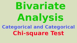 Bivariate Analysis Categorical and Categorical Chisquare Test [upl. by Jourdain835]