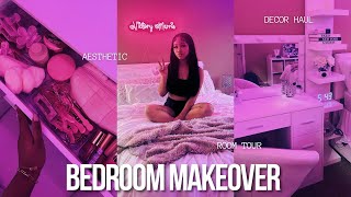 ROOM MAKEOVER  Room Tour New Furniture Decor Haul Pinterest Inspired [upl. by Jourdan766]