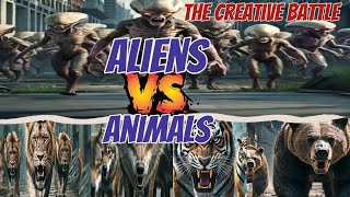 The creative battle aliens vs animals combat animalsaitrending shortvideoaliensviralshort [upl. by Eboh]