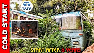 COLD STARTING TATA 407 BUS  2004 MODEL  ആറു വർഷം നിർത്തിയിട്ട ബസ് [upl. by O'Dell789]