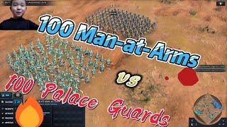 AoE4  100 Palace Guards vs 100 ManAtArms [upl. by Larry]