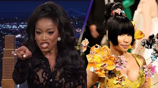 Nicki Minaj REACTS to Keke Palmer’s SPOTON Impression of Her [upl. by Jairia59]