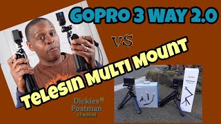 GoPro 3 Way 20 vs Telesin Multi Mount [upl. by Lehmann]