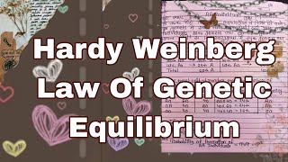 Hardy Weinberg Law Of Genetic Equilibrium msc zoology notes in hindi [upl. by Laynad]