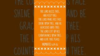 Bible Verse of the Day Numbers 62426 [upl. by Sabir]