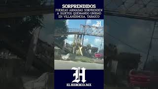 Ejército Mexicano sorprende a delincuentes en Villahermosa Tabasco [upl. by Auqenehs916]