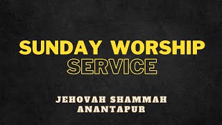 SUNDAY WORSHIP SERVICE  27102024  JEHOVAH SHAMMAH HOUSE OF WORSHIP ANANTAPUR [upl. by Fiedler386]