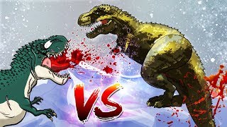 Dinosaurs Battle  The Dino King Tarbosaurus VS Vastatosaurus rex [upl. by Jueta]