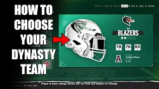 How To Choose Your Dynasty Team in College Football 25 [upl. by Selemas]