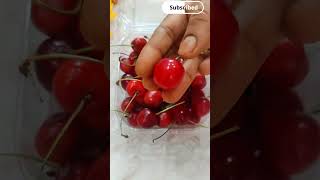 Juicy Cherries Natures Candy with a Health Boost 😍 चेरी 👌 cherry fruit cherryberry Pls sub ❤️ [upl. by Kippy150]