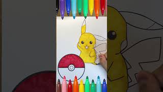 Pokemon da colorare  colori e disegni per bambini  Colorare Pikachu [upl. by Yoshiko]