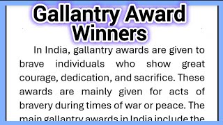 Gallantry Award Winners Essay Writing in English 250 Words Video 2 [upl. by Daphne]