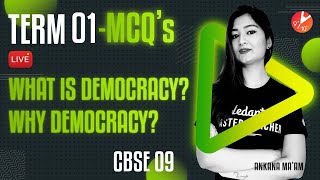 Term 1 MCQs What is Democracy Why Democracy  CBSE Class 9 CivicsPolitical Science  Vedantu [upl. by Monty]