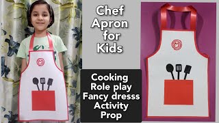 Chef Apron with paper for Kids  Chef Apron for Role PlayCooking ActivityShow and TellFancy dress [upl. by Oriole]