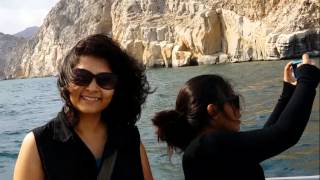 December 20 2013 Khasab trip Ocean road Dhow Cruise Dolphin viewing [upl. by Cheffetz]