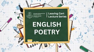 Leaving Cert Lecture Series English Poetry  Carlow College St Patricks [upl. by Acimat]