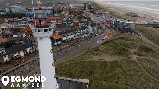 De halve marathon van Egmond 2024 vanuit de lucht [upl. by Yrellam]