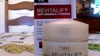 LOreal Paris Revitalift AntiWrinkle  Firming Eye Cream Review [upl. by Aissatan]