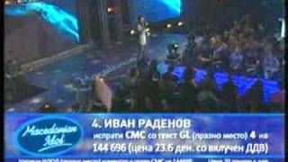 Macedonian Idol  Гала V  Иван Раденов  Bacila je sve niz rijeku [upl. by Ahsiket21]