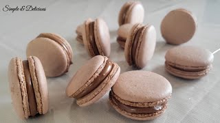 Eggless Nutella Macarons Recipe  Recept Na Makrónky Bez Vajec [upl. by Atoked19]