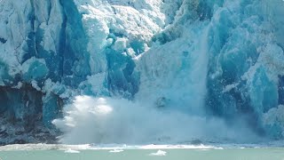 Glacier Calving  Alaska  Lindblad Expeditions [upl. by Nahum710]