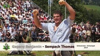 Benjamin Gapanys fünfter Gang am SchwarzseeSchwinget 2014 [upl. by Nivad]