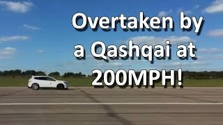 SVM Qashqai R  Overtakes R35 GTR at 200MPH [upl. by Barren]