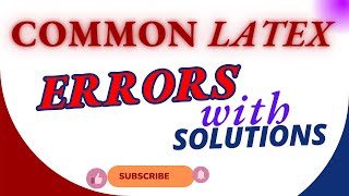 Common Errors in LaTeX with Solutions latextutorial tutorial latex educationalvideos [upl. by Starinsky874]