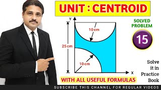 CENTROID SOLVED PROBLEM 15 IN ENGINEERING MECHANICS TIKLESACADEMYOFMATHS [upl. by Arenat]