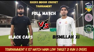 Sixes sports indoor cricket tournment lhr  match black caps vs bismillah viralvideo video [upl. by Rakabuba]