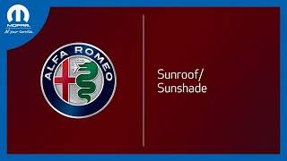 SunroofSunshade  How To  2022 Alfa Romeo Stelvio [upl. by Alic158]