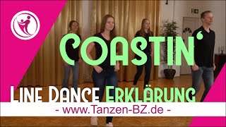 Line Dance 😍😍😍 quotCoastinquot  lernen  💃🏻 🕺🏻 Tutorial 💃🏻 🕺🏻 deutsch für Fortgeschrittene [upl. by Anirret]