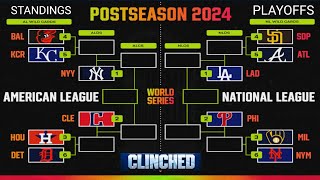 MLB Playoff Picture 2024 Full World Series Bracket After MetsBraves Doubleheader  MLB standings [upl. by Odom]