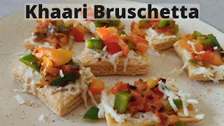 Khaari Bruschetta Recipe  Indian Bruschetta Recipe  ब्रुशेटा  Easy Starters Recipe [upl. by Otsuj303]