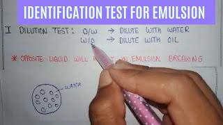 Identification test for emulsion  emulsion identification  coarse dispersion [upl. by Kelda821]